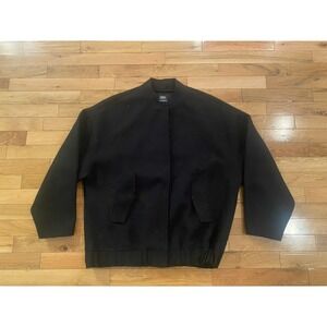 Zara Black Bomber Jacket XS Extra Small Minimalist‎ Modern Style